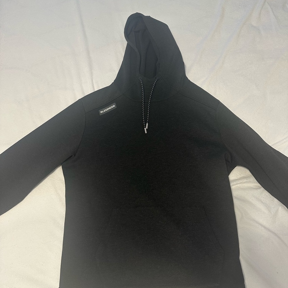 Black Hoodie with Logo Detail